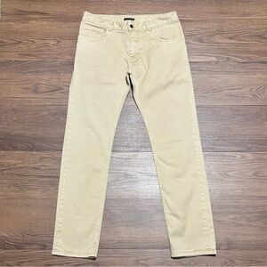 Prada Vintage Khaki Tapered Trousers Silver Button Waist 33